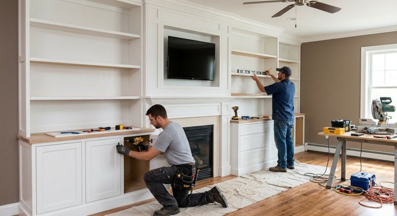 Fireplace Shelves Installation in Greensboro, NC