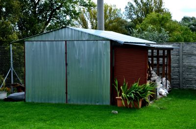 Finished Shed with Storage Items
